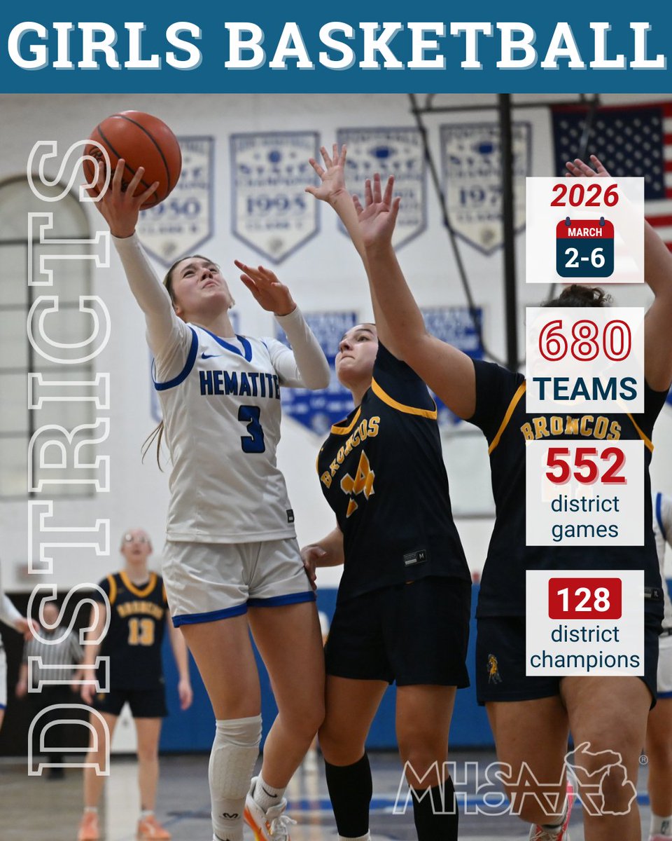 MHSAA's tweet image. 🏀𝙱𝚁𝙴𝚂𝙻𝙸𝙽 𝙱𝙾𝚄𝙽𝙳: 2025-26 Girls District Preview
&amp;gt;&amp;gt; bit.ly/MHSAA-2526GBB-…
🎟️ Tickets: bit.ly/MHSAA-BuyTicke…
📺 Watch live: bit.ly/MHSAA-Watch-Ba… 
#basketball #district #tournamenttime #preview #postseason #checkitout #MHSAA
@mistudentaid