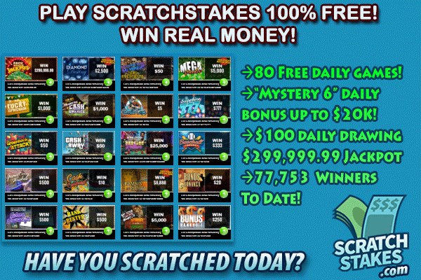 🤑Play 80 FREE #scratchoffs, #win FREE Instant Cash up to $25,000!
🔓Unlock the Mystery 6 Bonus #games up to $20K!
🏆Enter to win a $299,999.99 Cash Jackpot!
💸$100 Daily Cash #Winner Guaranteed!

🤔Have you scratched today?
👉 ow.ly/3XKZ50Yo5nE