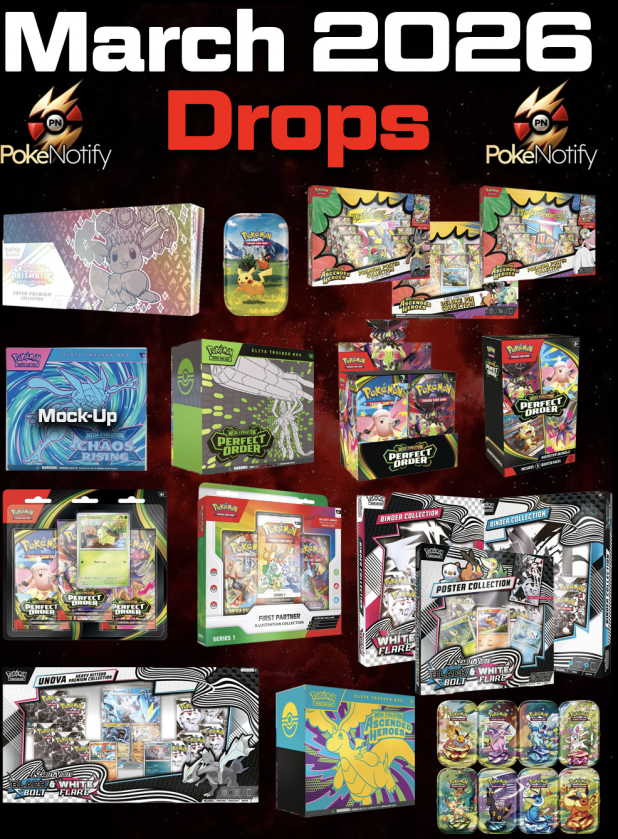 🚨 MARCH 2026 POKÉMON DROPS ARE STACKED 🚨 Prismatic Evolutions Ascended ...