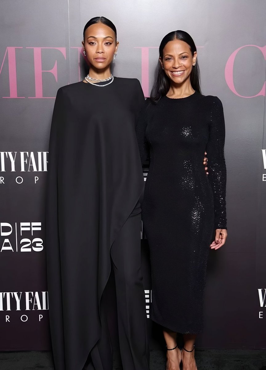 Zoe Saldana and sister Cisely Saldana are literally twins. 🖤