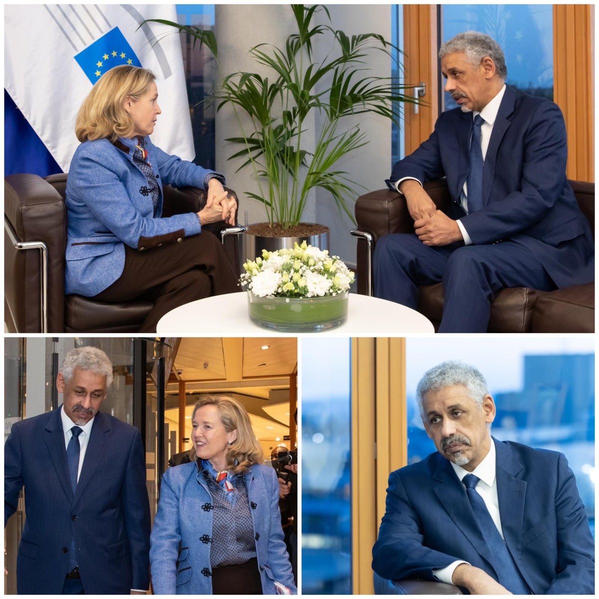 NadiaCalvino's tweet image. Very good meeting with @AfDB_Group President Sidi Ould Tah.

We agreed to deepen our cooperation and foster shared prosperity, providing clean energy &amp;amp; water, modern transport &amp;amp; job opportunities for the next generations.

In a world of walls, we are #buildingbridges.

#EIBForum