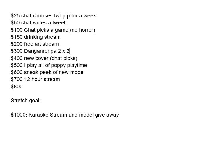 Official donothon announcement!!! Starting march 14th ill be doing my first ever donothon!! 

I dont have a goal for $800 yet but im thinking of it!! 

Streams will stay normal but with the incentives!!