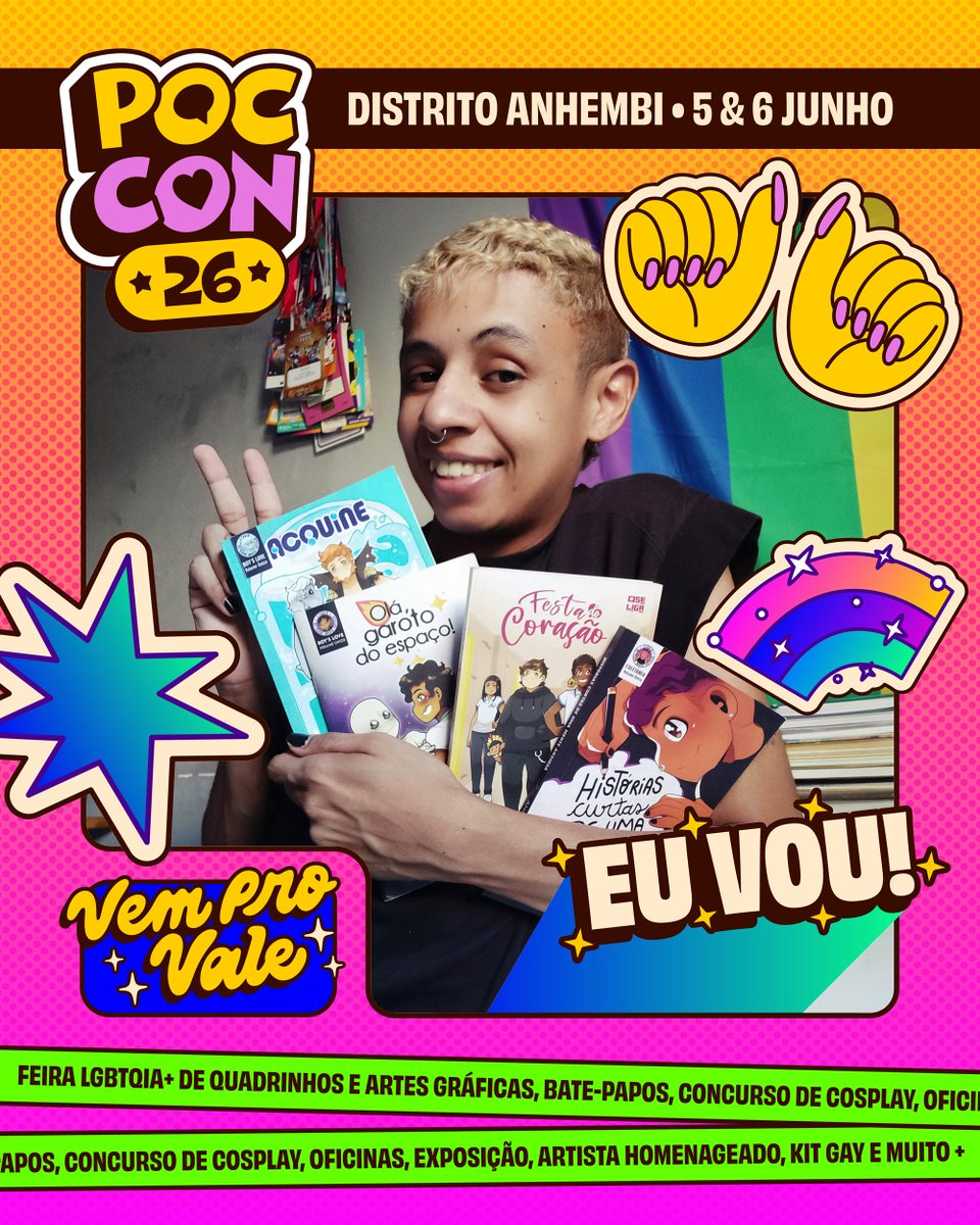 studiompup's tweet photo. Passando para confimar presença na #PocCon26 🤭✨

Chama es amigues e bora curtir o rolê no Distrito Ahembi em São Paulo - SP dias 5 e 6 de Junho! 🏳️‍🌈 Entrada gratuita ~ https://t.co/dOtZT1RXmn