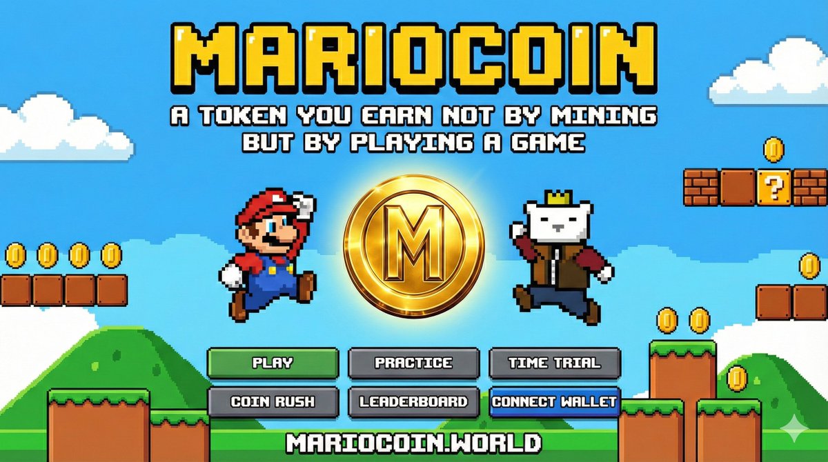 A token you earn not by mining, but by playing a game

- Mariocoin inspired by <a href="/yoheinakajima/">Yohei</a> 2021