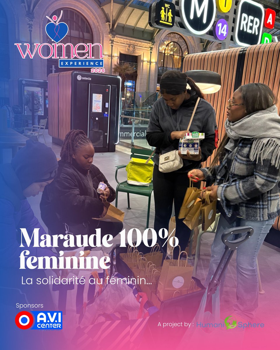 humanisphere's tweet photo. Women Experience - Étape 2. ✅

Direction Paris pour une maraude 100 % féminine 🤍
Une initiative portée par des femmes, pour aller à la rencontre d’autres femmes et même des hommes  en situation de précarité, partager un petit-déjeuner et offrir un moment de douceur, d’écoute et de chaleur.

Women Experience, c’est aussi ça… célébrer le cœur sensible des femmes.
Cette capacité naturelle à prendre le temps, à regarder l’autre avec humanité, à tendre la main sans jugement. 🌸

Merci aux femmes de l’association qui ont rendu ce moment possible et si particulier.🩷