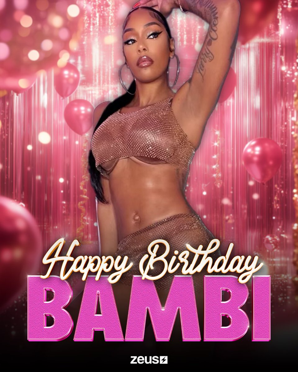 The_ZeusNetwork's tweet image. Okayyyy!!! 🎊 PISCES ♓️ SEASON is HERE!! 🥂 HAPPY belated BIRTHDAY #Bambi!!! We’re wishing you a year of ELEVATION, FAVOR &amp;amp; NONSTOP WINS!! 🔥 Drop those #HappyBirthday shoutouts in the comments 👇🏾