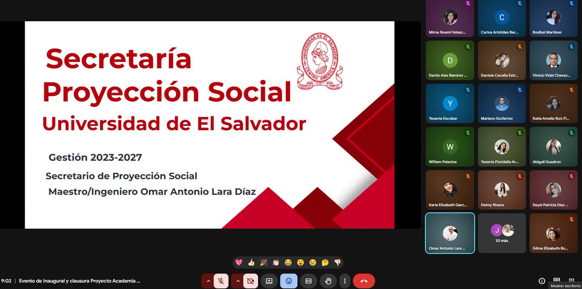 SecProSocialUES's tweet photo. La Secretaría de Proyección Social, en coordinación con la Unidad Ambiental de la Universidad de El Salvador, realizó el acto de lanzamiento del ciclo I 2026 del proyecto Academia Sostenible, Escuela Ambiental Virtual, https://t.co/rfSHCO7BWY