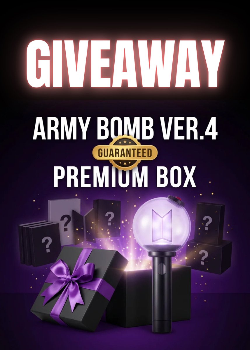 🎁 BTS LIGHT STICK BOX GIVEAWAY 🎁

• Follow me 
• RT to enter
• BE ACTIVE!

— worldwide | ends March 6th