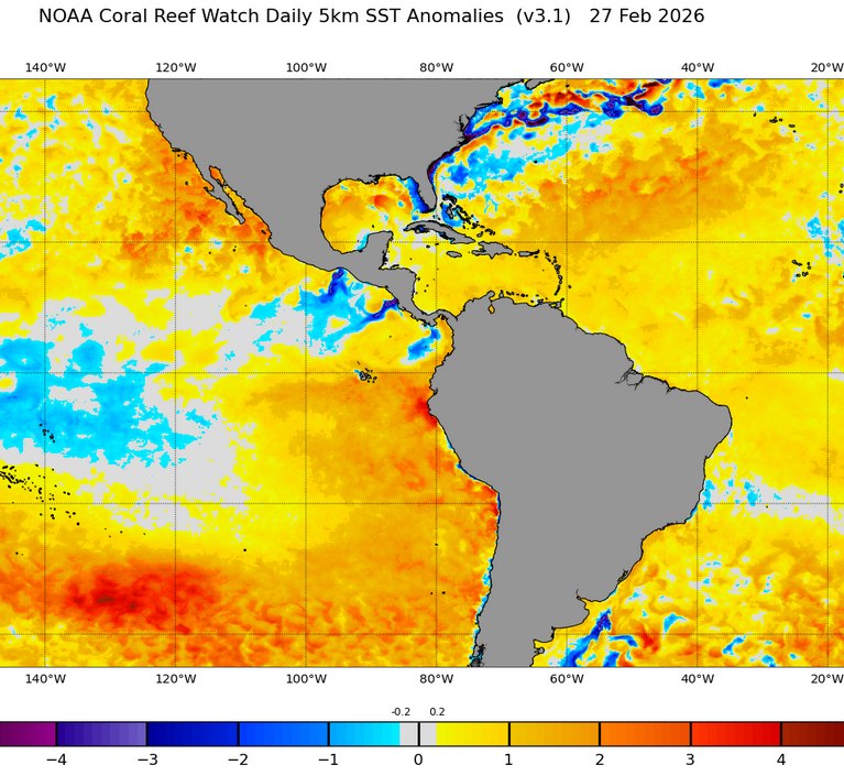 Mario___Ramirez's tweet image. 02/03/26   #ElNiño costero    #Región1+2     
#ATSM 

Claro y Conciso: 
#Calentamiento   se incrementa en  Golfo Panama  asociado al debilitamiento de vientos
y disminución de la extensión
del  Afloramiento (aguas frías).

Figs.  01 Marzo 2026  ,  28 , 27  y  26 Febrero 2026