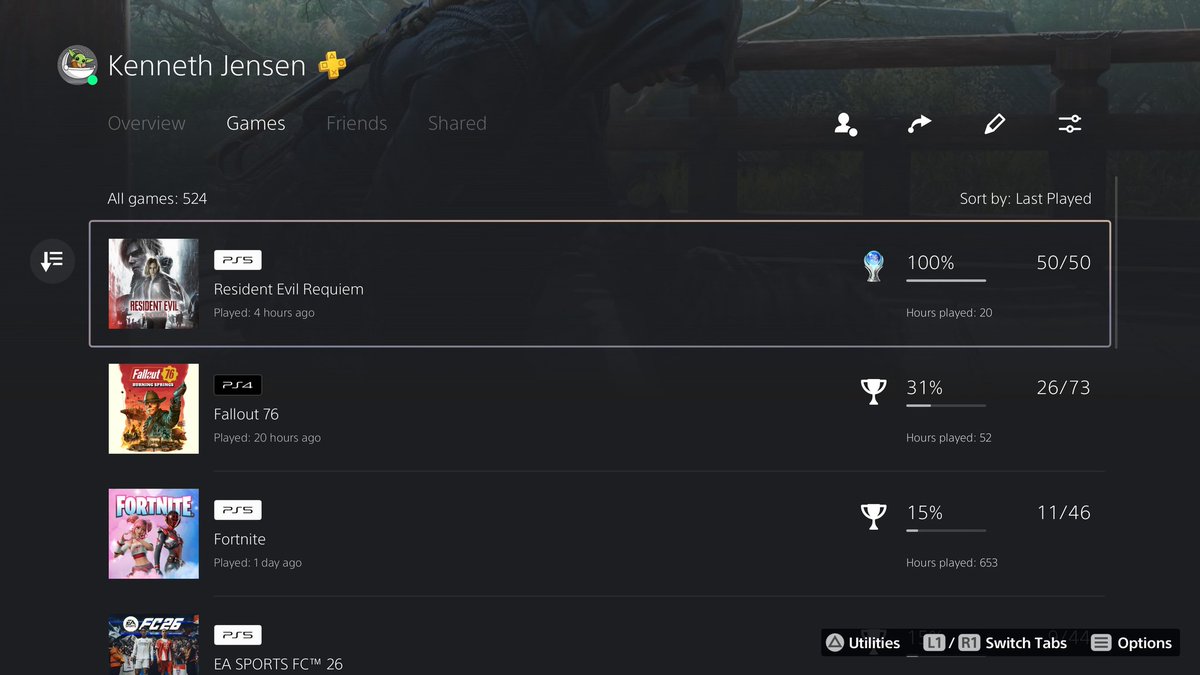 Platinum done on RE9 💚