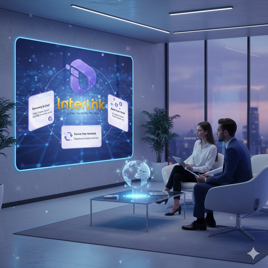 MAJIDKHAN90149's tweet image. The Recovery mechanism is live! Here is why it matters:
​Claim Tokens: Check your eligibility and recover what’s yours.
​Boost Your Circle: Recovery strengthens the Human Nodes around you.
​Revive Your Network: Reactivate inactive referrals..
#InterLink #ITLX #ITL #ITLG