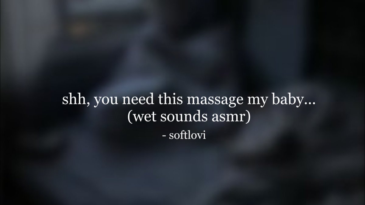 oopsi my finger slipped and i posted again

shh, you need this massage my baby.. | [ Boyfriend ASMR] [Praise] [Wet Sounds] [Relax]
youtu.be/yoeRsoSLO2U