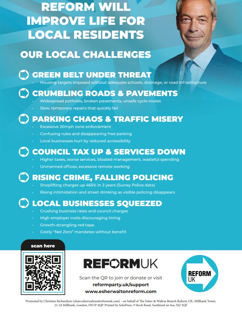 Reform UK Esher & Walton Branch tweet media