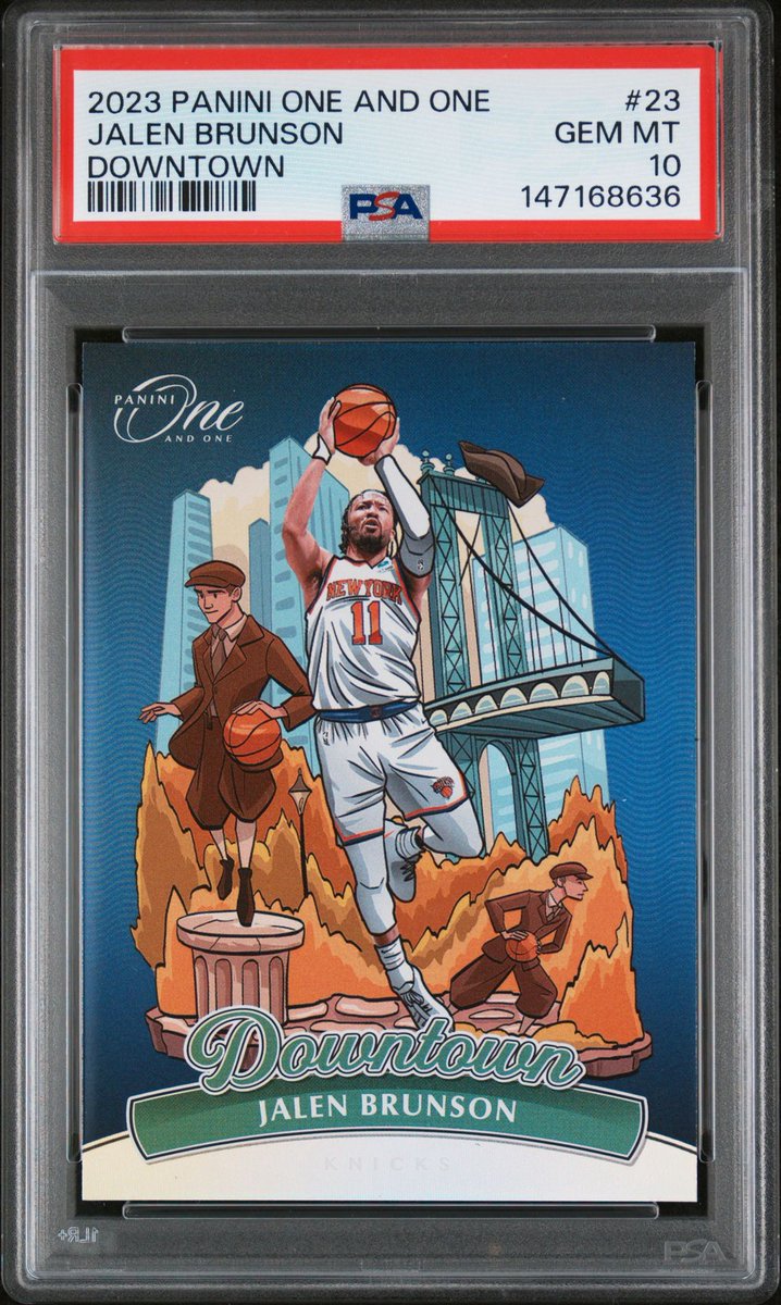 CardsJhs's tweet photo. Anyone looking for nasty Jalen Brunson Downtown PSA 10?

$3k obo https://t.co/bzUHSk0uni