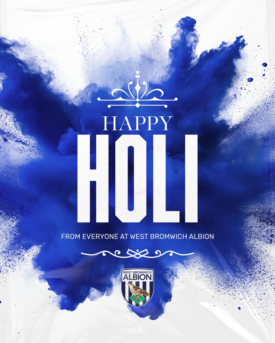 WBA's tweet photo. Wishing all those who celebrate a happy Holi. 💙🤍 https://t.co/bJ65Ul3qwG