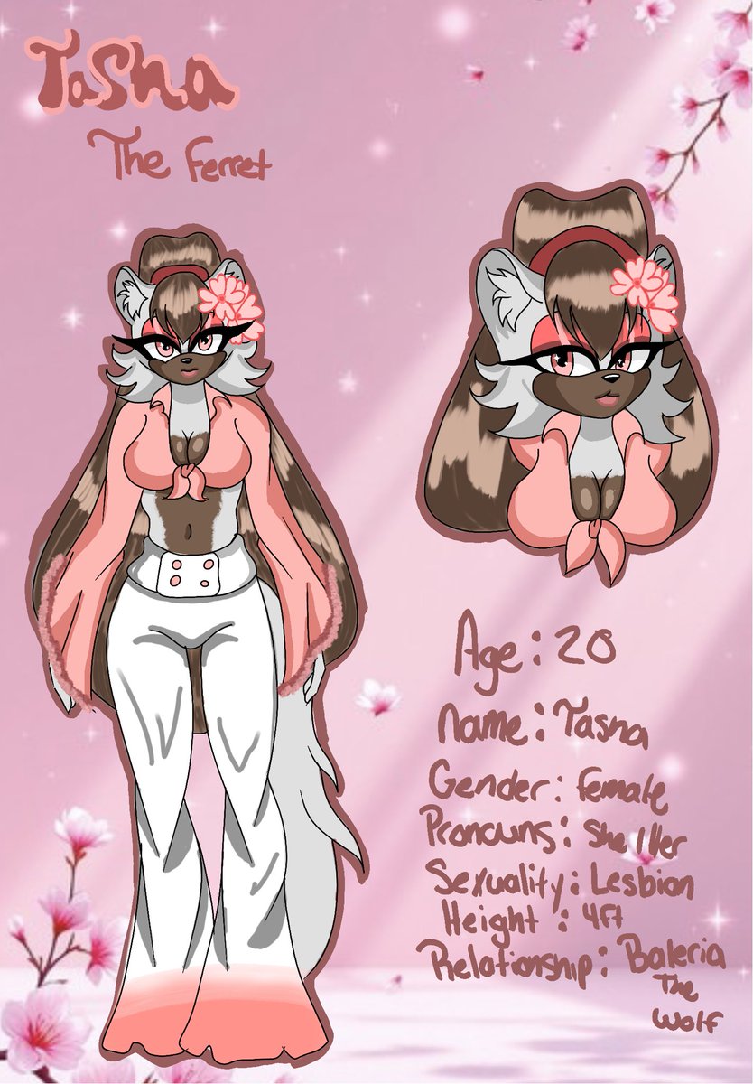 Meeet my new oc Tasha the ferret and I’m also trying to get verified for VGen artist my link is VGen.co/RinHaruno #VGencode