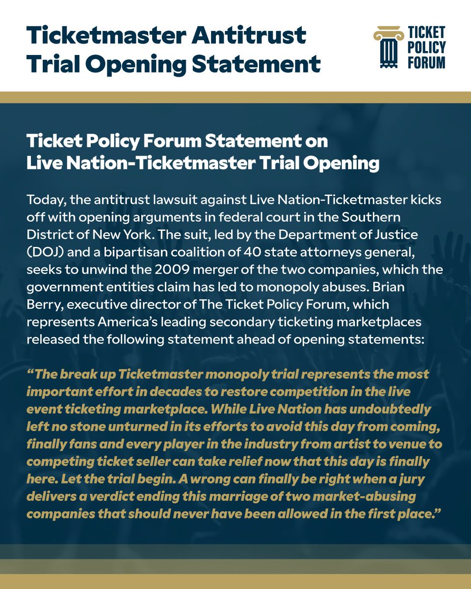 Ticket Policy Forum tweet media