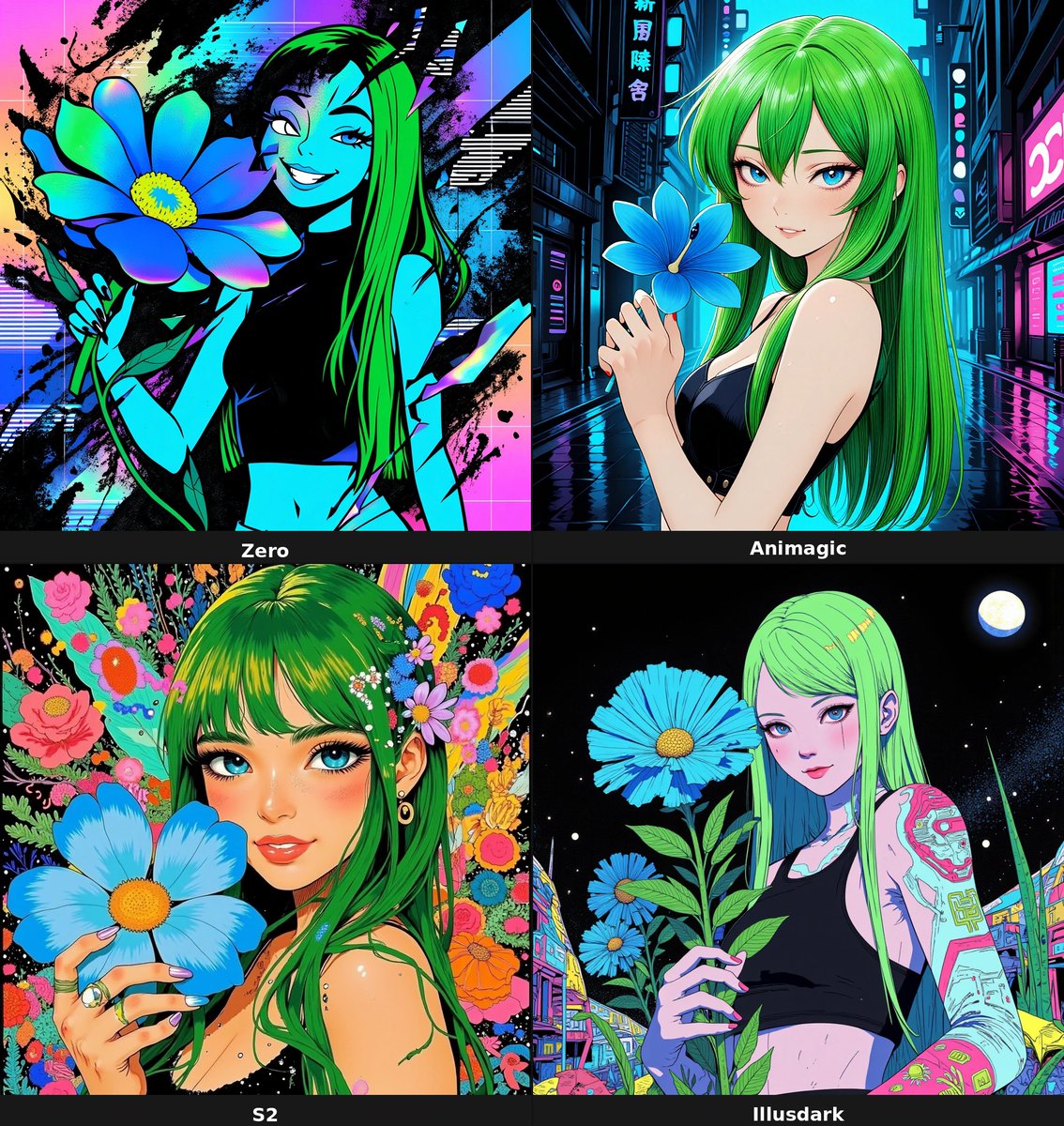 same prompt, 4 models — Zero vs Animagic vs S2 vs Illusdark

gen @ mirrorize.ai

free to try @ mirrorize.ai ✨
