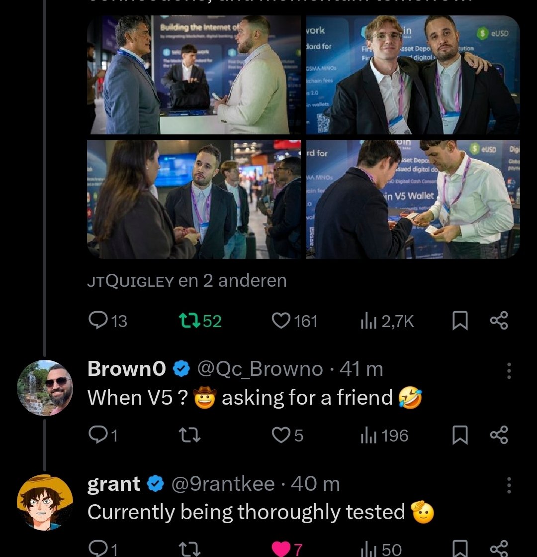 First big news from #MWC26 by <a href="/9rantkee/">grant</a> ! Telcoin Wallet v5 being thoroughly testen at the moment. Release is very NEAR i $TEL you.