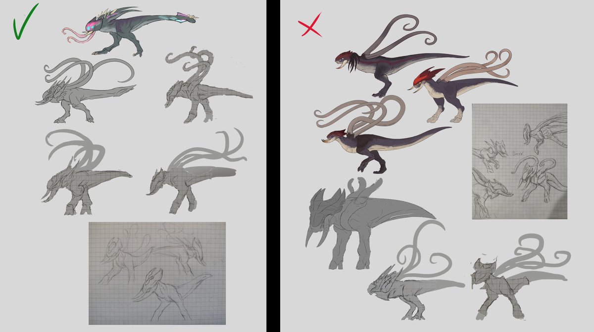 aFallenWolf's tweet photo. IDK what it is about one design vs the other that I enjoy more for the Drexx. #StarDate #Drexx #Alien #ConceptArt #SpecBio #SpecEvo https://t.co/3WZwGX6P6R