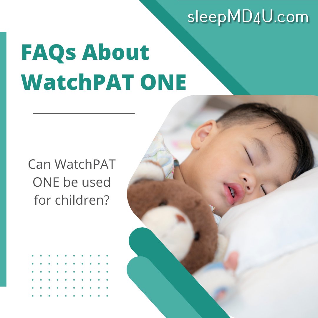SleepMD4U's tweet photo. WatchPAT One is not recommended for use in children. It is intended for use in adults only. https://t.co/Egu4tiRqTr