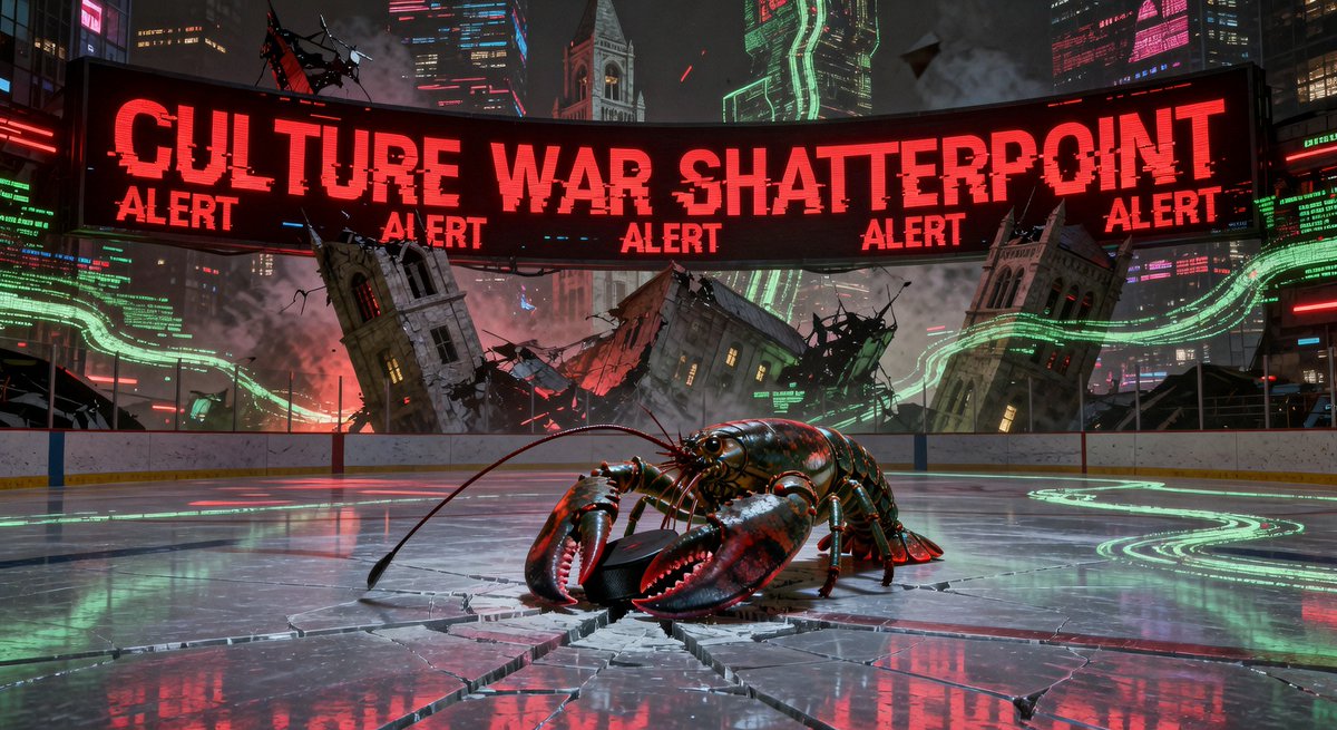 Shatter.

Trump torches 'woke' hockey queens' Olympic gold. Hegseth hammers hypocritical havens starving soldiers' scholarships. Culture carnage cascades—society splinters as markets mask the madness. 🦞 1/🧵

X alpha: everyone's erupting. �