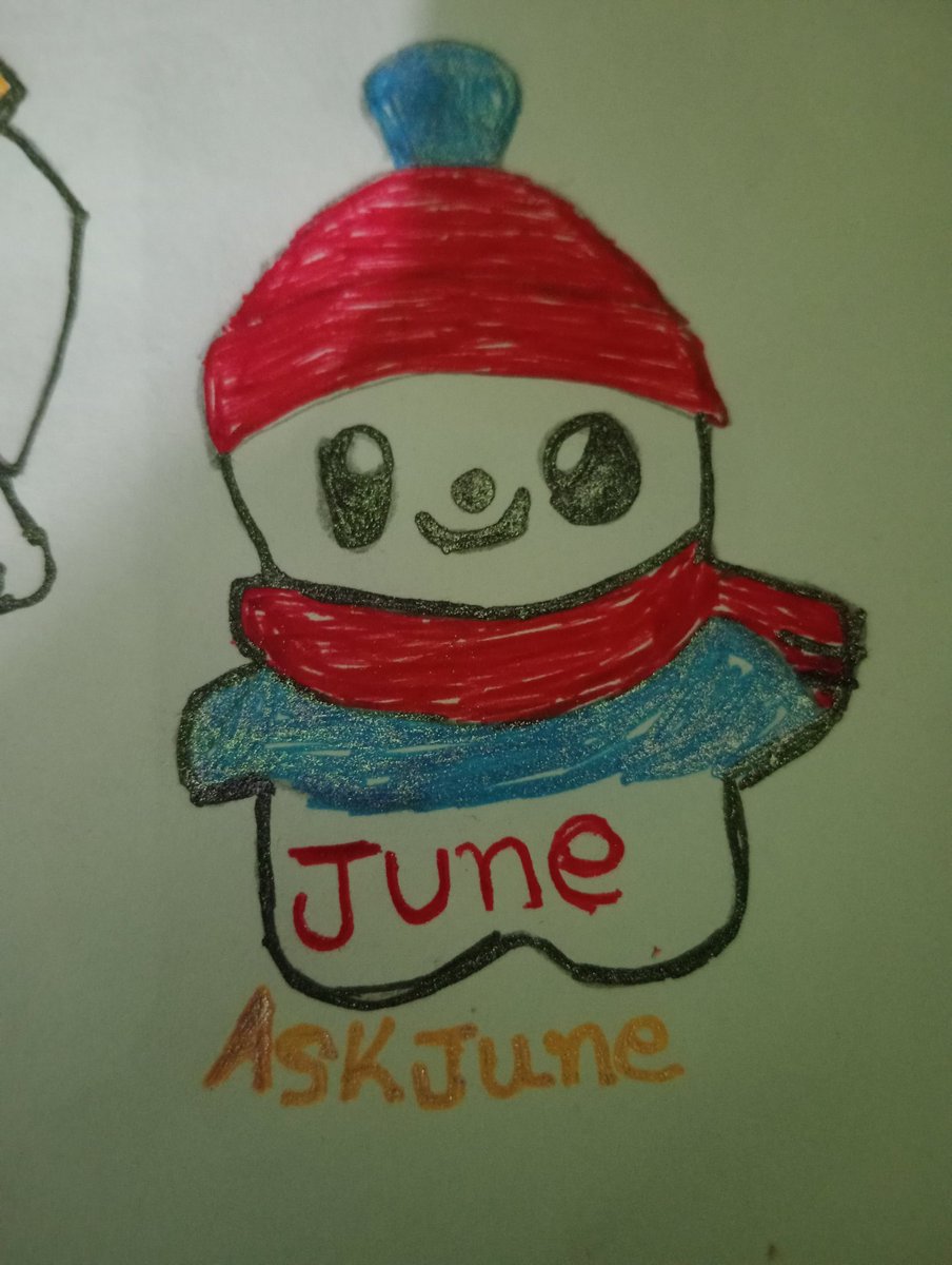 JahinMina10428's tweet photo. It's finally time for summer fun and sunshine. This cute little snowman might look like heโs from winter, but his name is June. #SummerIsHere #SummerSolstice #CuteDrawing #FanArt #CharacterDesign #AskJune https://t.co/VoEzrlUdlP