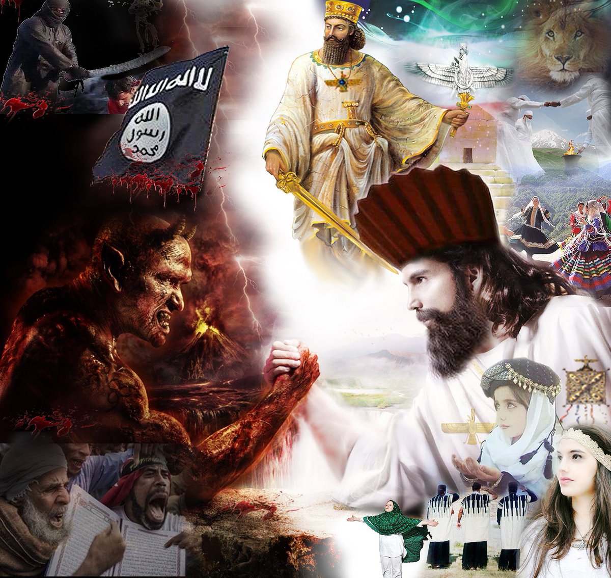 REVIVALNATIONAL's tweet photo. In the end, the Light of Persia will Triumph over the darkness of islam https://t.co/15XTnZm2w3