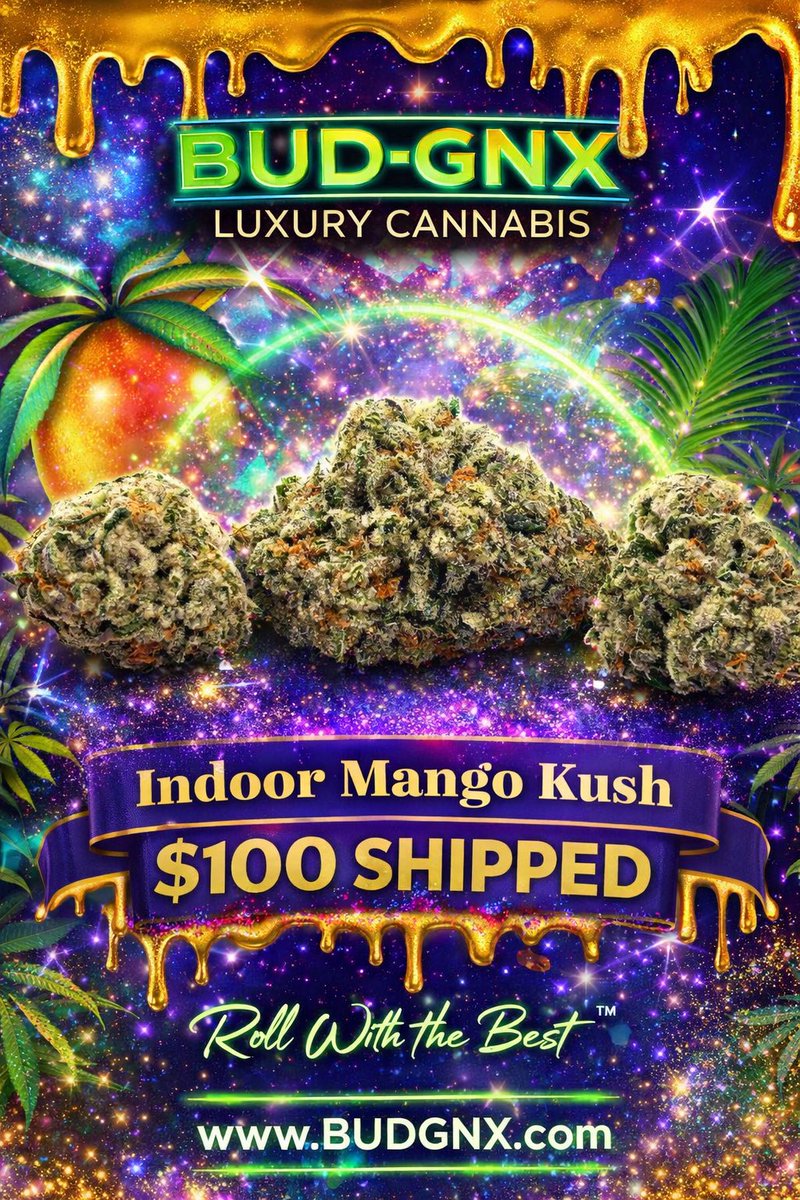 budgnx1's tweet image. 🥭 INDOOR EXOTIC MANGO KUSH 🥭

💰 $100 SHIPPED
🚚 Fast &amp;amp; Discreet

🌌 Roll With The Best™
🔗 BUDGNX.com

#CannabisCommunity #ExoticFlower #IndoorGrown #TopShelf #MangoKush #FrostyNugs #PremiumFlower #GasPack #LoudPack #420Life #SmokeGood #THCA #BudGNX