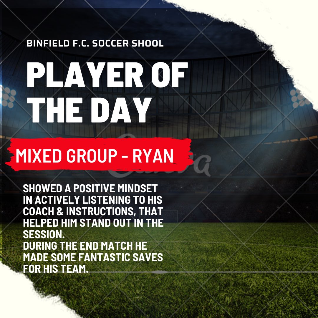 Well done to all our POTD.
Weather looks to be improving so make sure you get yourself down to Soccer School next Sunday and also sample Luke’s tasty bacon or sausage rolls at the tea bar.
Year 1 U7 list opens this Sunday, so make sure you register for a place for next season.