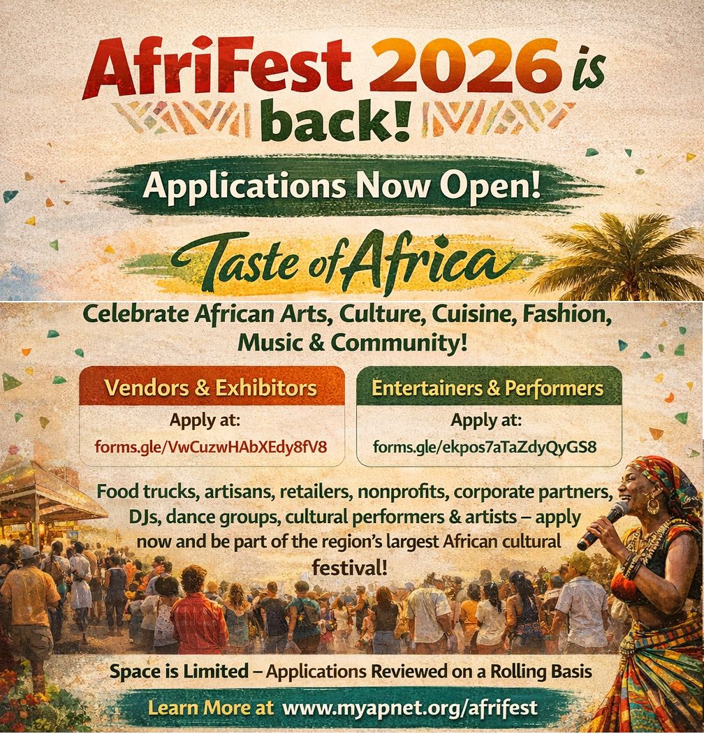 apnetcincy's tweet photo. AfriFest 2026 is back! 🎉 Applications now open for Vendors, Exhibitors, Entertainers, Performers, Partners &amp; Sponsors.

📍 July 18, 2026 | Sawyer Point, Cincinnati

Apply now:
Vendors: https://t.co/HCm8ttny7l
Performers: https://t.co/5WBAp0L3UL
Space is limited—apply today! https://t.co/eLcxFL0JIA