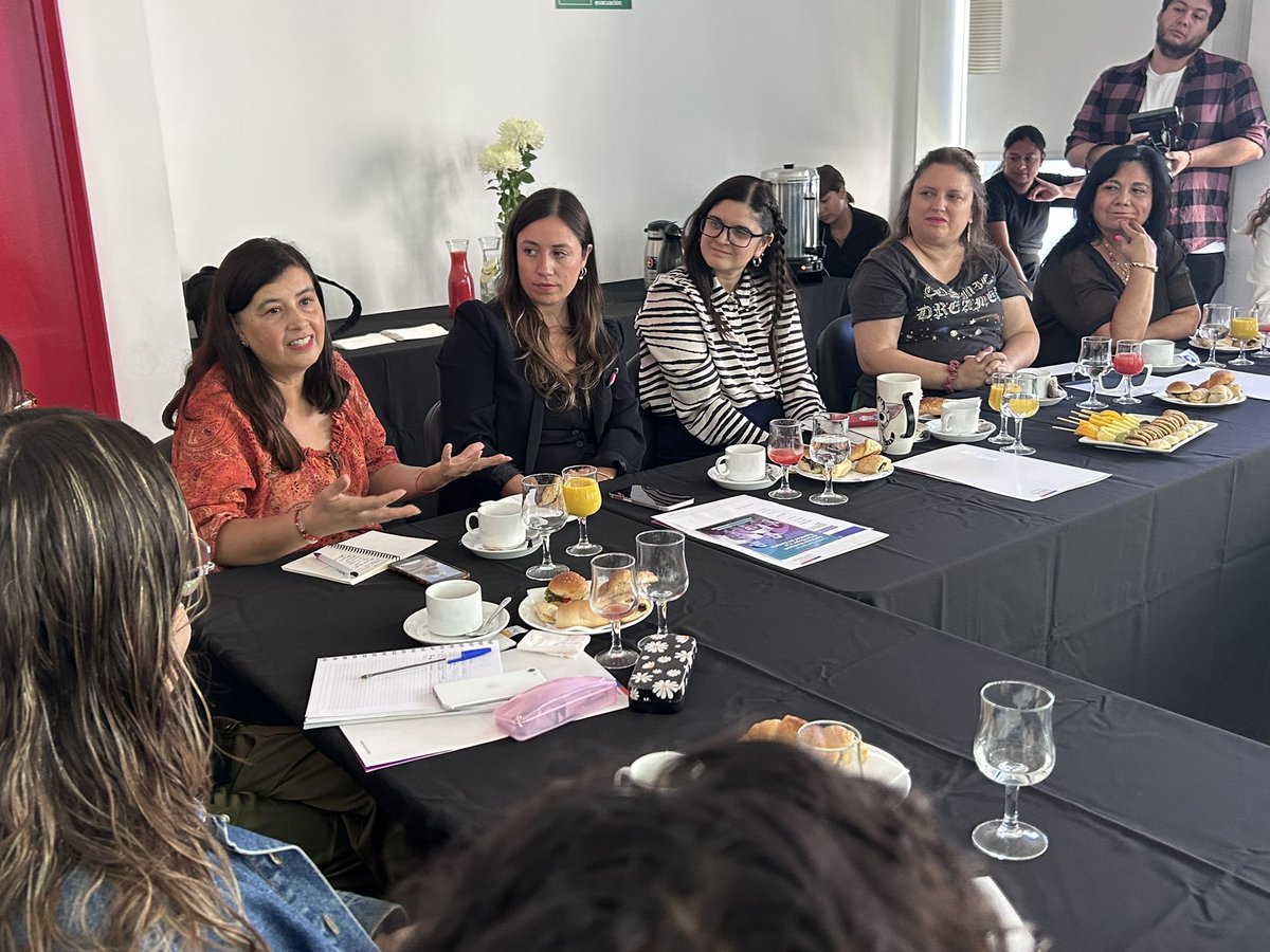 SernamEGChile's tweet photo. ✨Hoy nos reunimos con instituciones públicas y privadas, y de la sociedad civil con las que trabajamos en conjunto para dar cuenta de los logros del Servicio. 

💜 El trabajo colaborativo nos permite mejorar nuestros programas para fortalecer las autonomías de las mujeres de 🇨🇱 https://t.co/5m9EFZa4Cl