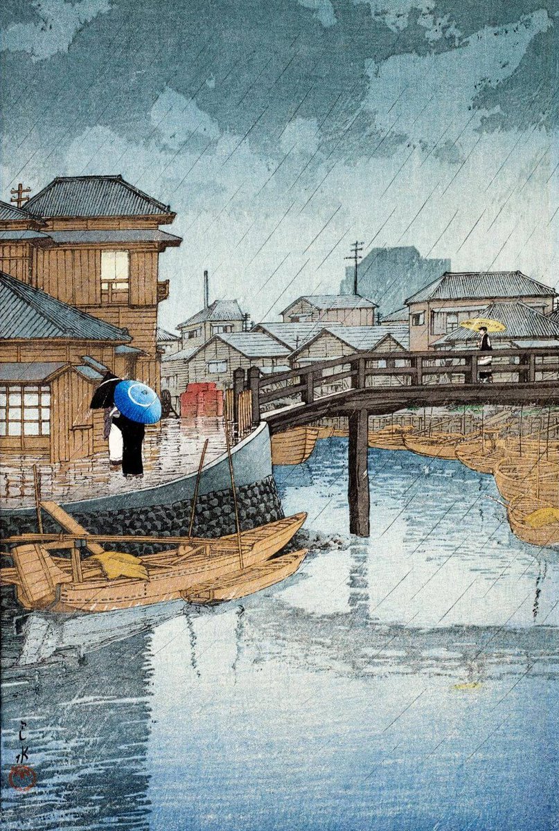 marysia_cc's tweet photo. Kawase Hasui
Rainy Season at Ryoshimachi, 1946 https://t.co/BBXameUGQ1
