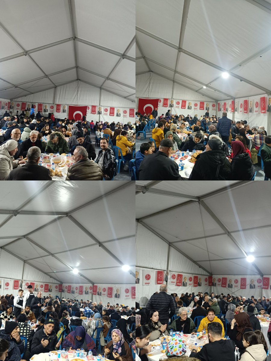 mhparnavutkoy's tweet photo. Milliyetçi Hareket Partisi Arnavutköy İlçe Başkanlığı olarak kurduğumuz iftar çadırımızda Ramazan’ın 12. gününde de gönüller bir, sofralar bir oldu.
Hemşehrilerimizle aynı duaya âmin demenin huzurunu yaşadık. Rabbim birlik ve beraberliğimizi daim, sofralarımızı bereketli eylesin. https://t.co/jgWfYjZ5Fr