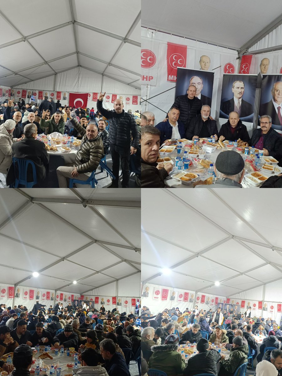mhparnavutkoy's tweet photo. Milliyetçi Hareket Partisi Arnavutköy İlçe Başkanlığı olarak kurduğumuz iftar çadırımızda Ramazan’ın 12. gününde de gönüller bir, sofralar bir oldu.
Hemşehrilerimizle aynı duaya âmin demenin huzurunu yaşadık. Rabbim birlik ve beraberliğimizi daim, sofralarımızı bereketli eylesin. https://t.co/jgWfYjZ5Fr