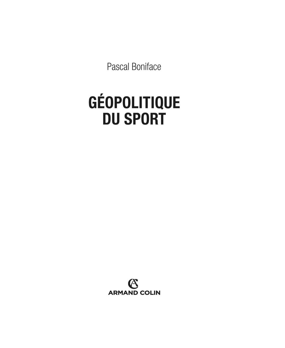 AbdoulAzizBane's tweet photo. La Géopolitique du Sport
Mais quel ouvrage!!!!
Je vous le suggère surtout en cette période où les relations internationales sont secouées…
#pascalboniface #geopolitiquedusport https://t.co/GA3sbv3B1v