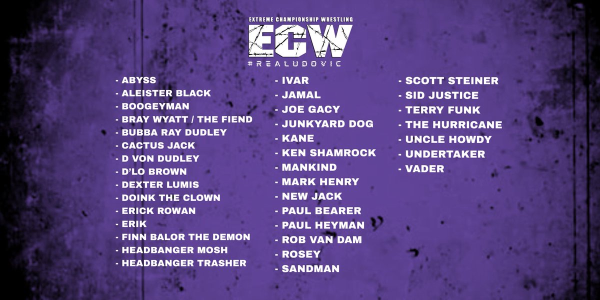 realudovic's tweet image. My #ECW ROSTER for My Universe Mode on #WWE2K26 !