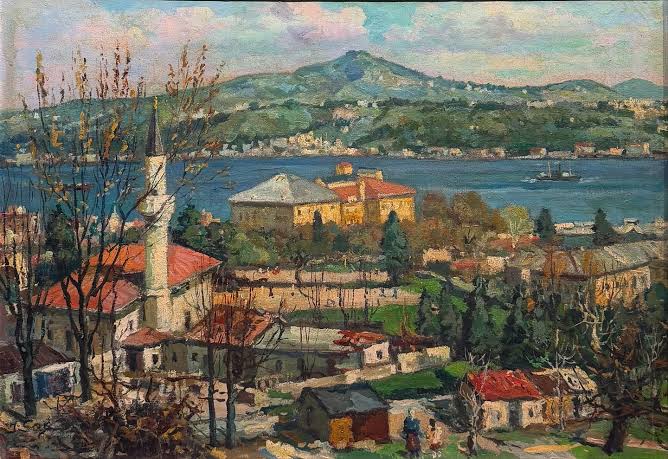 Nahçıvan doğumlu ressam İbrahim Safi'nin (1898 - 1983) renkleriyle sokak sokak İstanbul.  🎨🌹