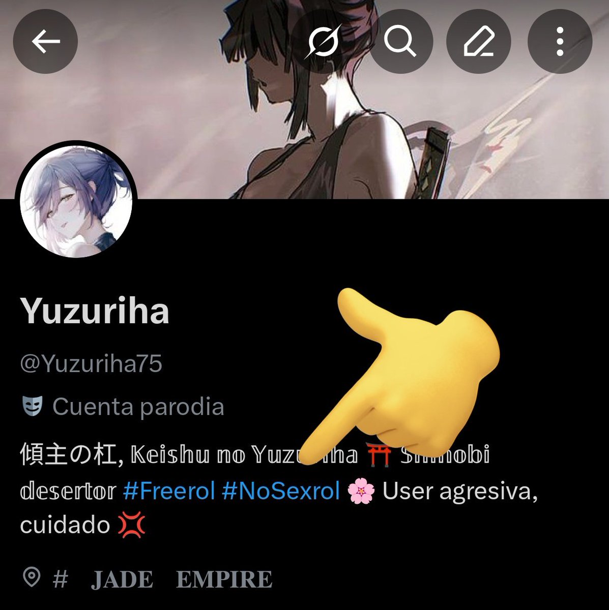 Yuzuriha75's tweet photo. // 29. Por alguna misteriosa razón, aún hay gente que sigue pensando que esto es una cuenta sexrol pese a esto. https://t.co/XFKuQTqrJw