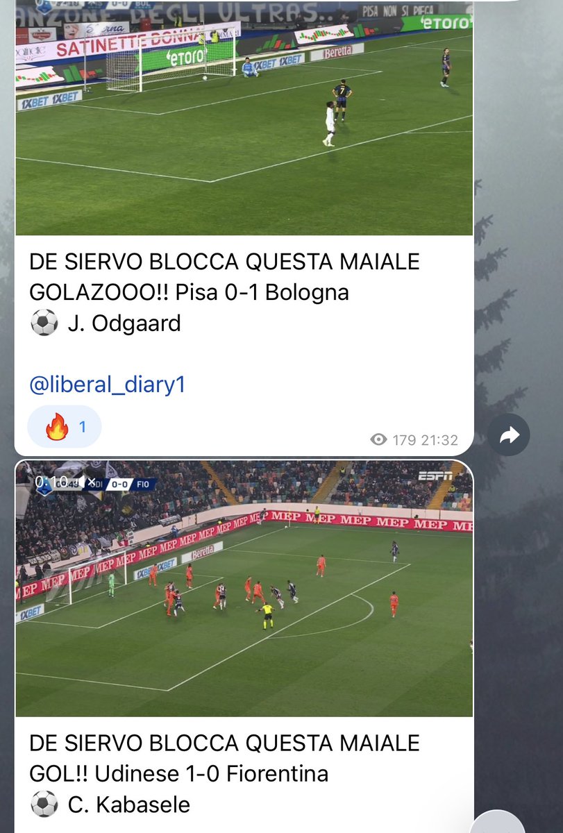 Il canale Telegram dei gol ce l’ha con il boss De Siervo