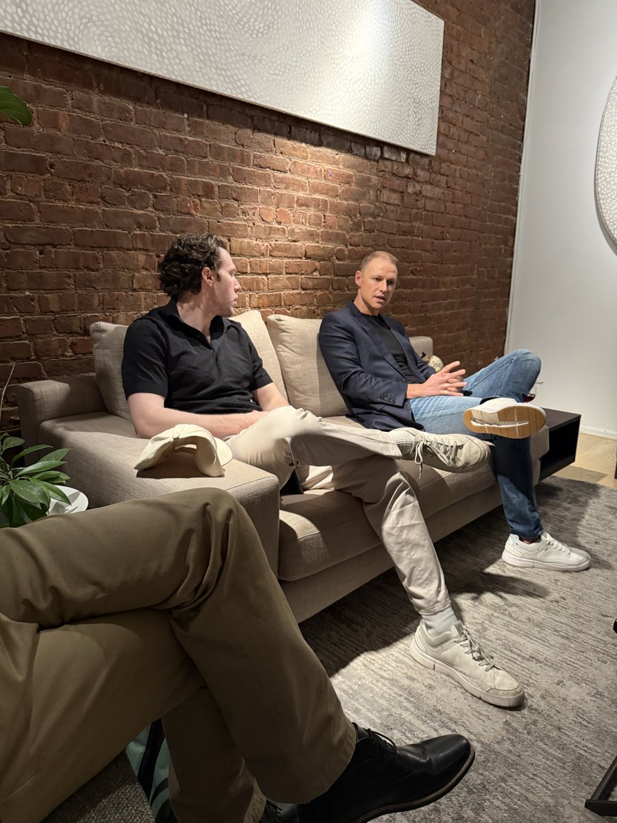 youdotcom's tweet photo. Last Thursday, we hosted the first of our AI-Ready Enterprise dinner series in NYC.

Our Co-Founder and CTO, Bryan McCann, alongside our COO, Alex Triplett, opened with his predictions on where enterprise AI is heading. 

What followed was one of the most candid conversations we've had: platform choices, ROI pressure, governance, infrastructure scaling. No panels. No pitches. Just honest dialogue over a chef's tasting menu with a room full of senior leaders who are actually building this stuff.

More cities coming soon. Let us know if you’d like to join the next one! 

Thank you to everyone who braved the NYC weather to be there.