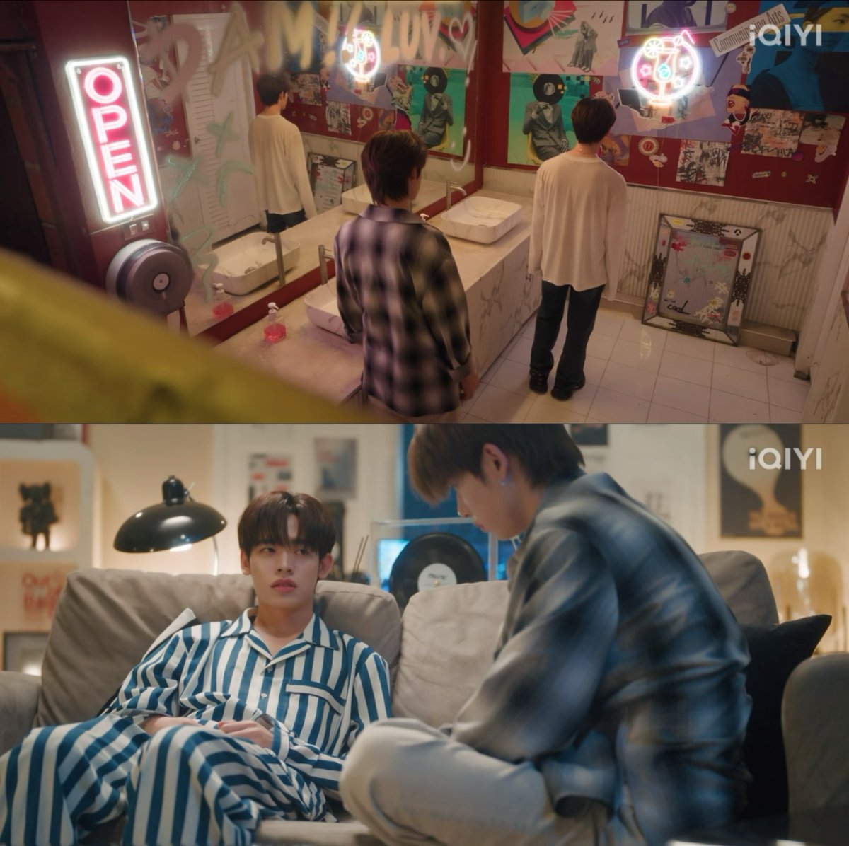 ( #ด้วงกับเธอEP5 )
DUANG WITH YOU EP5

ขอพูดถึง 2 ซีนนี้หน่อย ขอบคุณที่เขียนให้คุณฉินไม่ระเบิดที่ร้านเลย เพราะมันจะไม่ใช่คุณฉินเลยถ้าทำแบบนั้น

ขอเริ่มจากซีนแรกก่อน (ภาพบน) : นี่ไม่รู้ว่ามุมกล้องกับสัญญะในภาพที่ใช้ นี่เข้าใจถูกมั้ยนะคะ แต่ชอบมุมกล้องตอนเพิ่งตามเข้ามาตรงนี้มาก