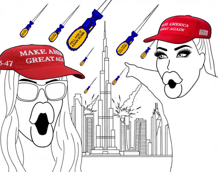 0xMacbeth's tweet photo. The Dubai Wojak meme templaye is going GIGA viral on X because of the Iran missile strike,

So many normies are using htis template already,

This is on track to be the most used meme on X

https://t.co/0ZtbCATsUS https://t.co/EYm5gGDBi2
