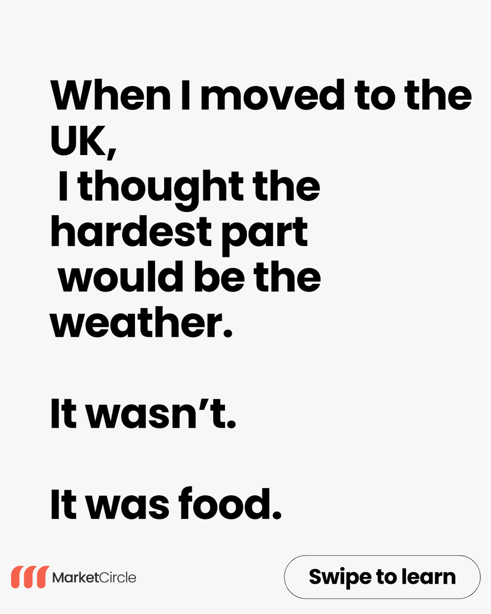 SemilooreAJ's tweet photo. Food connects us to home more than we realise.

When you move away, it’s not just about missing people.
Sometimes it’s missing ingredients. Familiar smells. Sunday meals.

MarketCircle is my way of building on that idea and making it easier for anyone living away from home. https://t.co/XKQIDYGG2Q