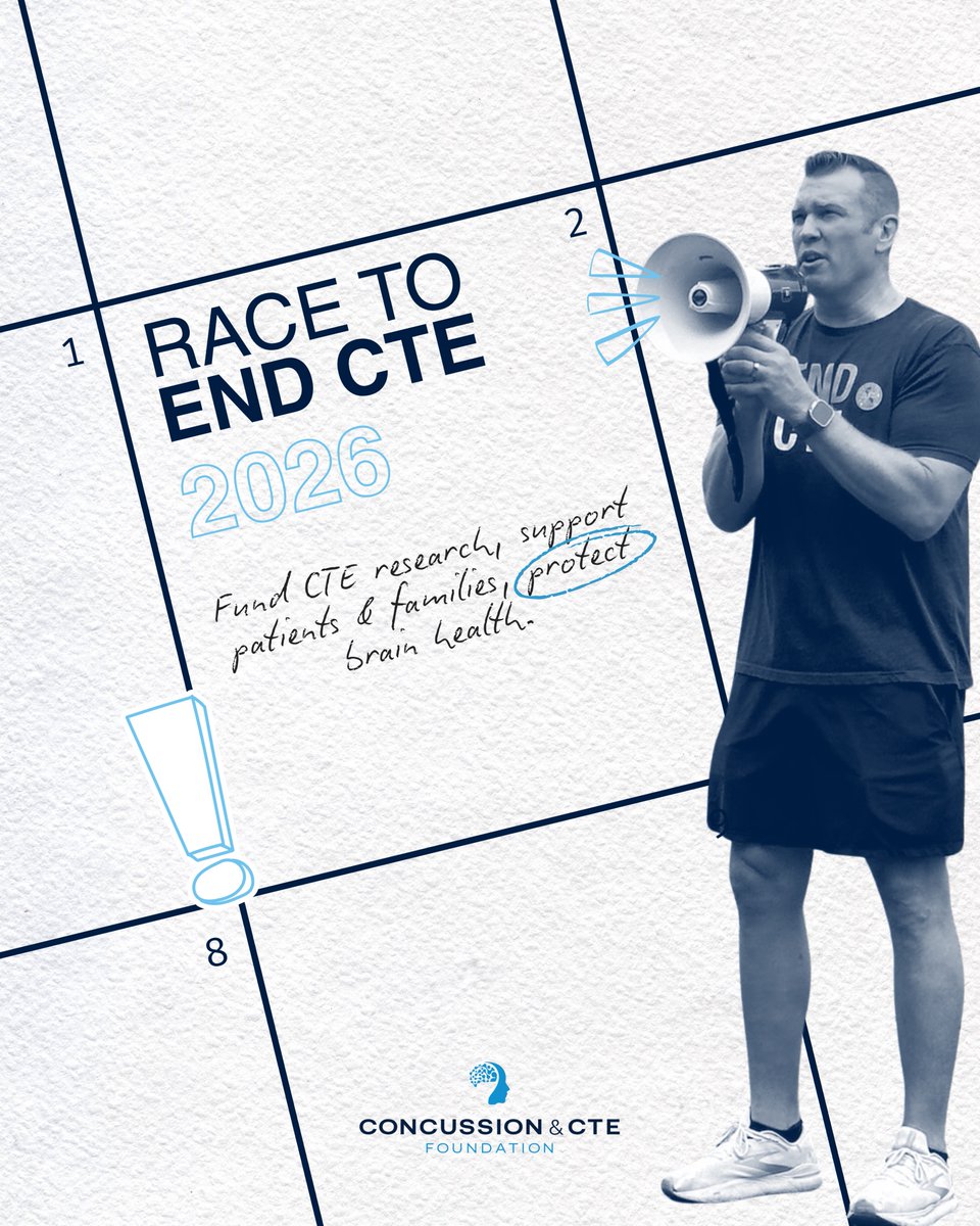 The 2026 Race to End CTE starts now.

This is our biggest fundraising campaign of the year. We’re aiming to raise $750,000 by May 29. Every dollar fuels research toward diagnosing and treating CTE during life and keeps the Concussion &amp; CTE Foundation HelpLine free for families