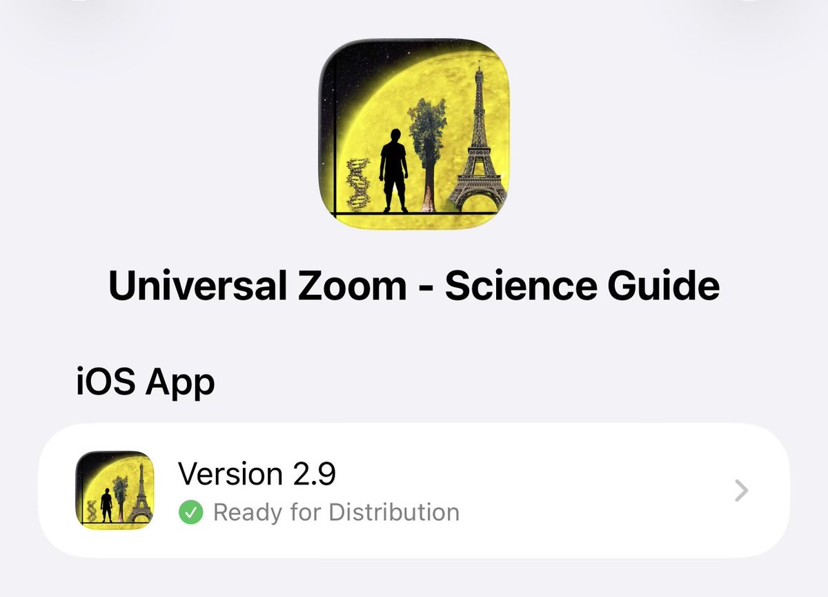 Universal Zoom v2.9 was approved and now available on the AppStore! 
18 new objects + 40 languages!
Don’t forget to update your app! Enjoy! 😊 🎉

AppStore: apps.apple.com/app/universal-…