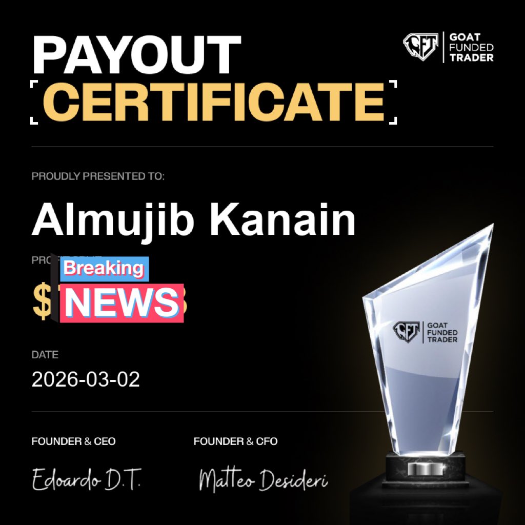 First Payout Received! 💰I’m happy to share that I received my first payout from <a href="/GoatFunded/">Goat Funded Trader</a> . Big thank you to Sir <a href="/EdwardXLreal/">Edward</a> and to the team of goat

They said the payout would be sent within 2 business days, and it truly arrived on time. If it ever goes beyond 2 business