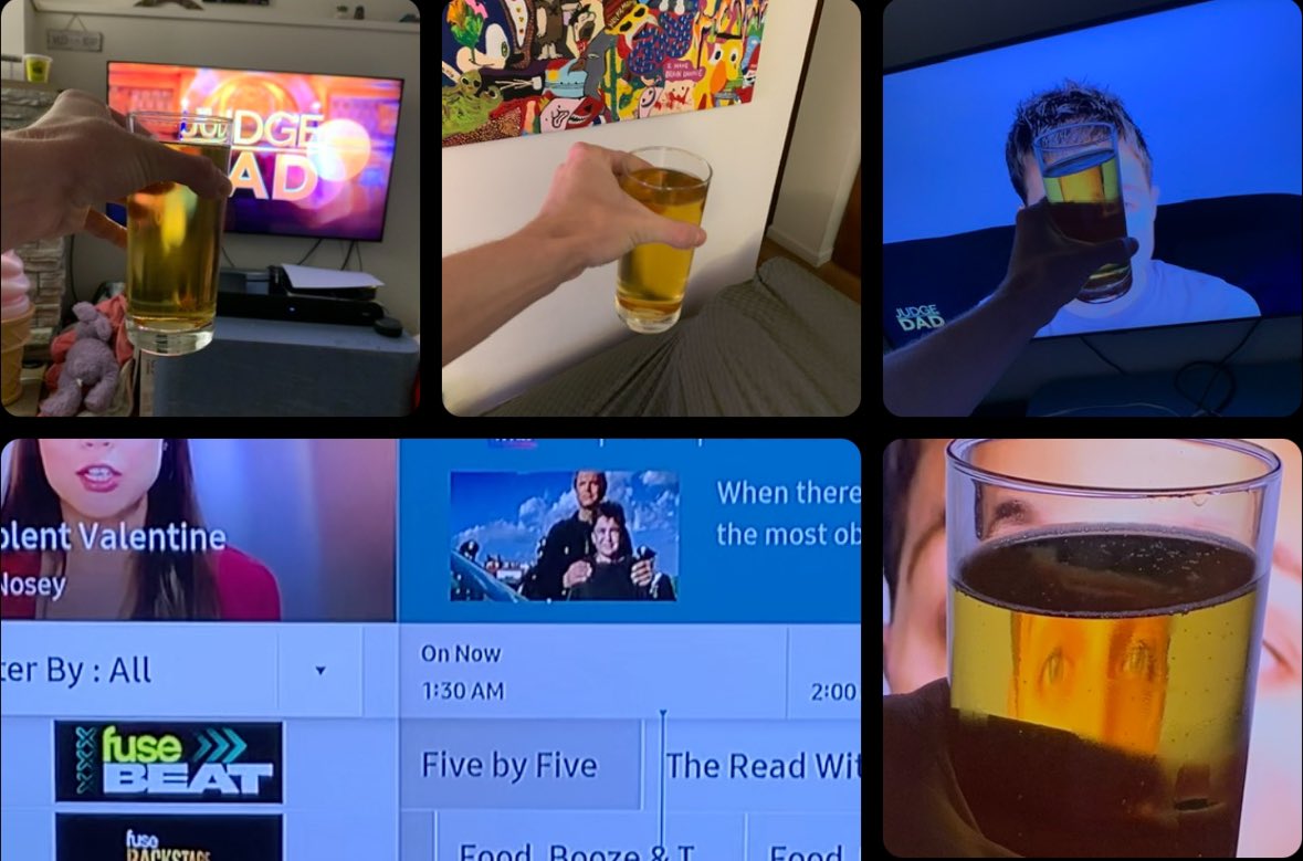 My phone created a photo album called “Night Out” that’s all just pictures I took while drinking beer at home watching Tubi