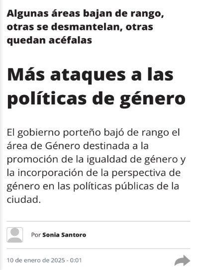 delfivelazquez's tweet photo. En silencio van haciendo desaparecer las políticas de género del organigrama, por eso no dijo nada al respecto. Ante la crisis y la reforma laboral, salir de un vínculo violento sin autonomía económica es imposible ¿En la Ciudad también solo importan algunas vidas y otras no? https://t.co/sGMCOJPvfM