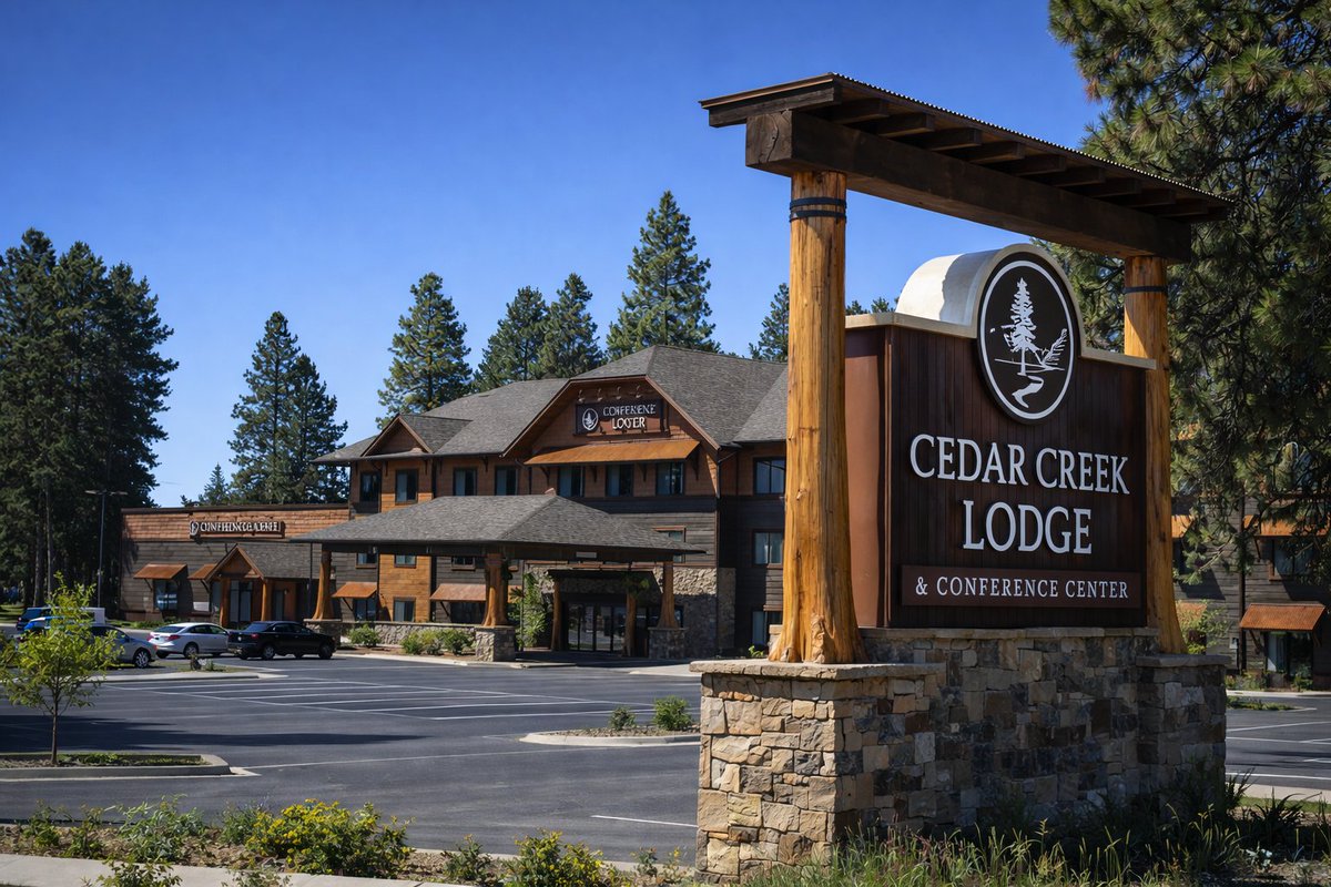JackolaAE's tweet photo. Cedar Creek Lodge, owned &amp; managed by @XanterraParks, has become a key part of Columbia Falls’ hospitality scene 🌲

With continued local investment helping fuel growth, the town’s momentum is real, and projects like this are part of that story.

#ColumbiaFalls #Montana #Jackola https://t.co/HmGrKZf37T